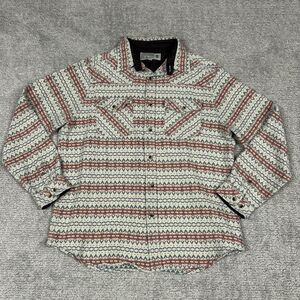 TP Saddle Blanket & Trading Co Shirt Mens Large Southwestern Aztec Button Front